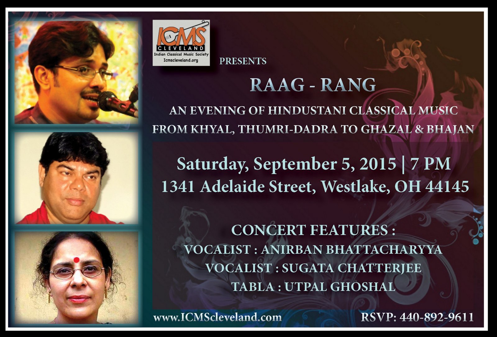 Indian classical music event card