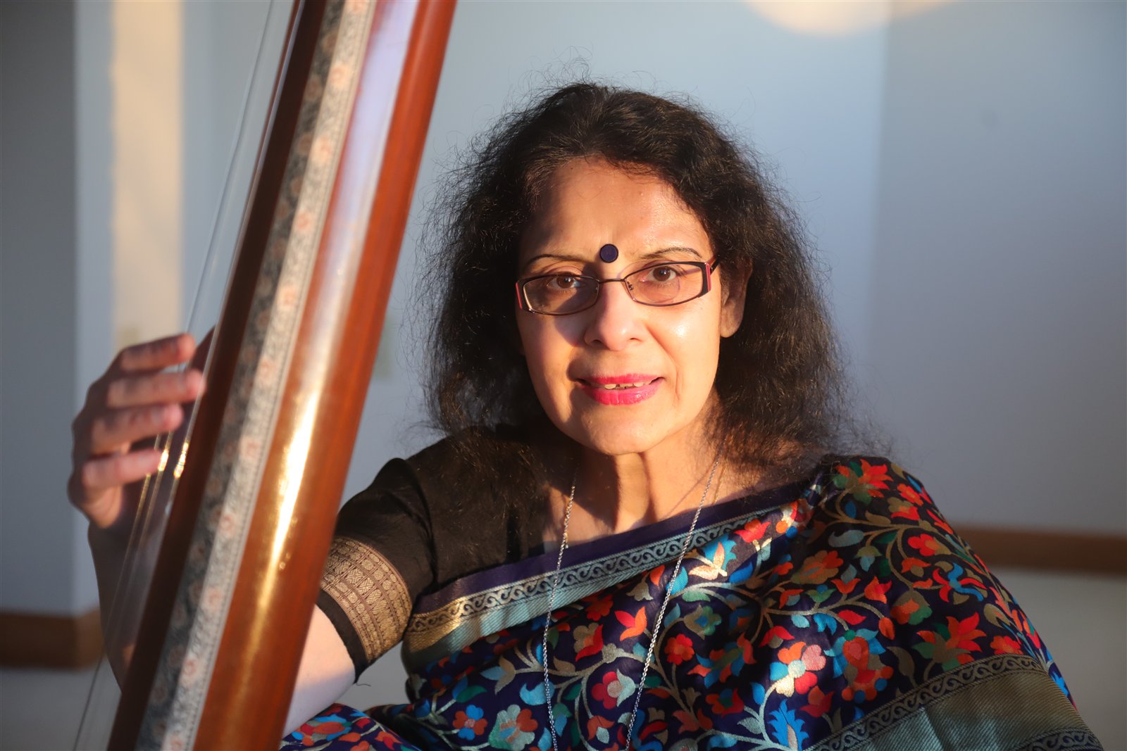 Sugata Chatterjee performing with harmonium